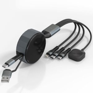 Retractable 4-in-1 Multi Charging Cable (1.2m)